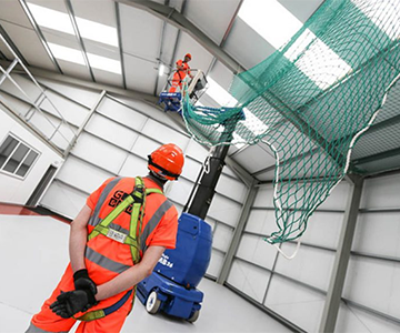 Bird net installation